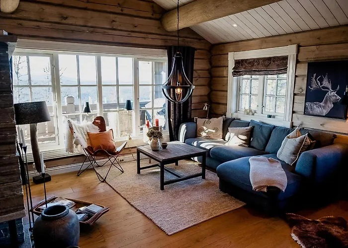 Ferienhaus Log Cabin With Views Of Jotunheimen Mountains